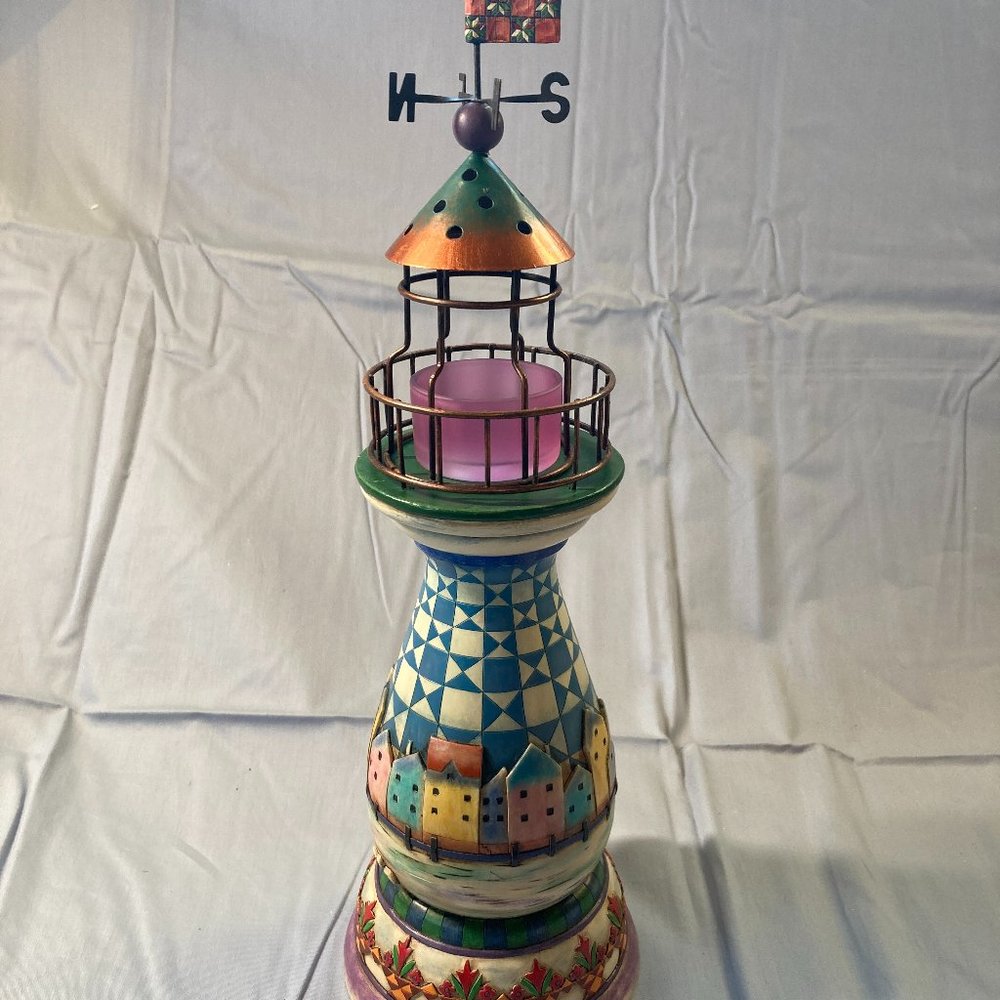 Jim Shore A Beacon to Light the Way Candleholder Lighthouse 4118739